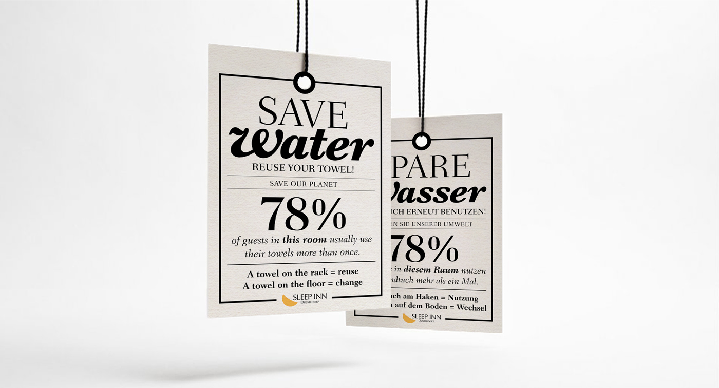 Safe Water als besonderer Hinweis im Rahmen des Corporate Design - Hennies Markendesign